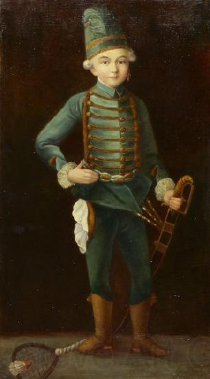 Friedrich August von Kaulbach Portrat eines Jungen in Husarenuniform